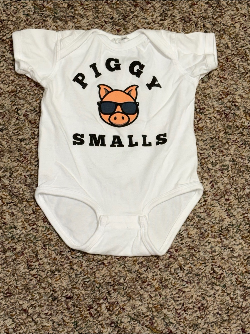 Boys girls infant 12 months one piece Rabbit Skins White shirt top Pig
